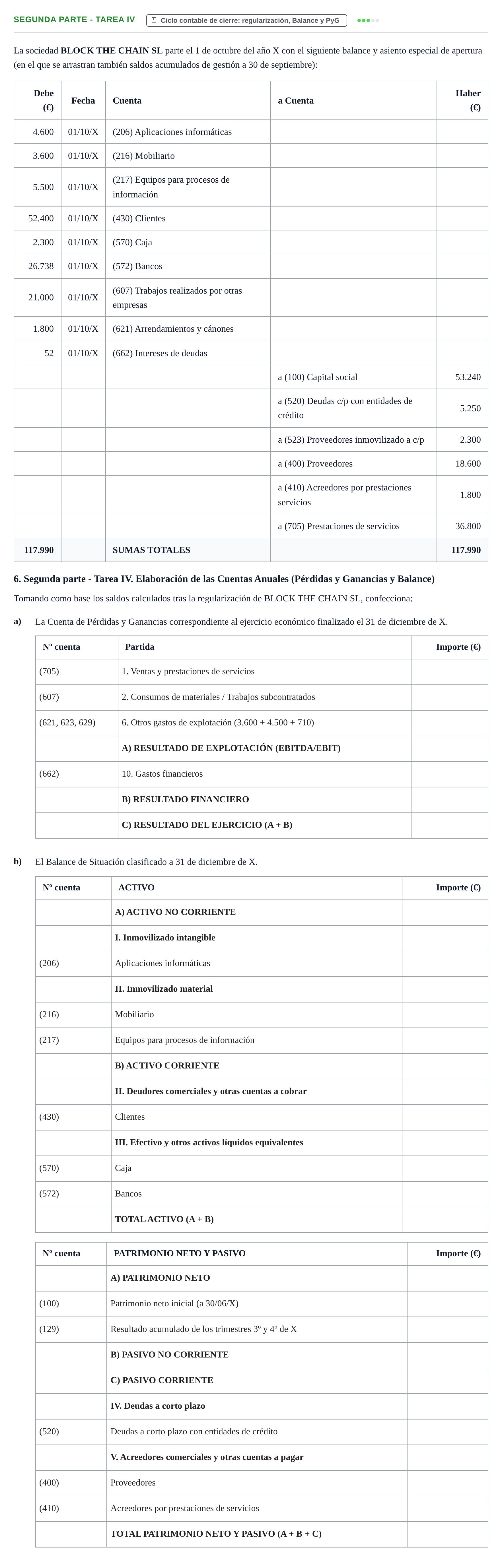 Enunciado: Segunda parte - Tarea IV