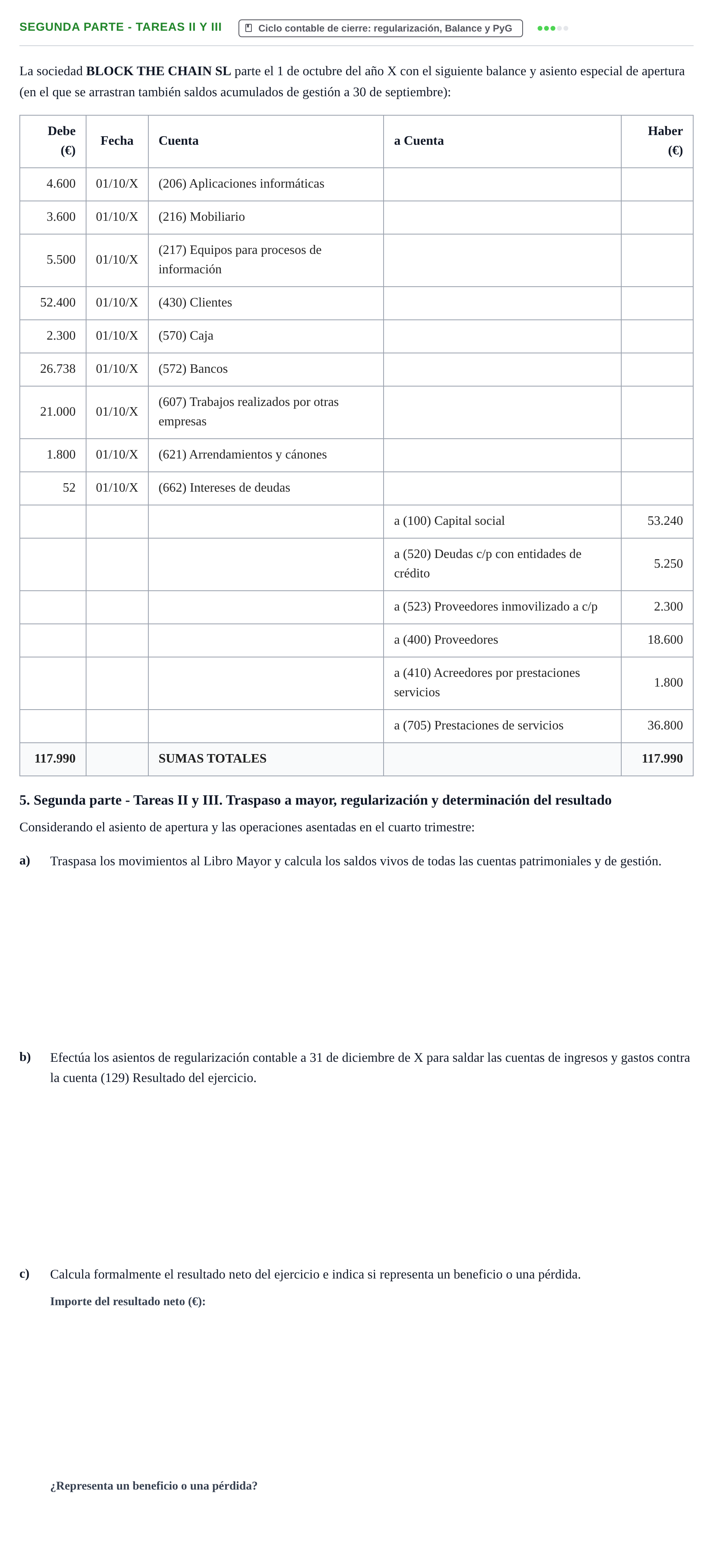 Enunciado: Segunda parte - Tareas II y III