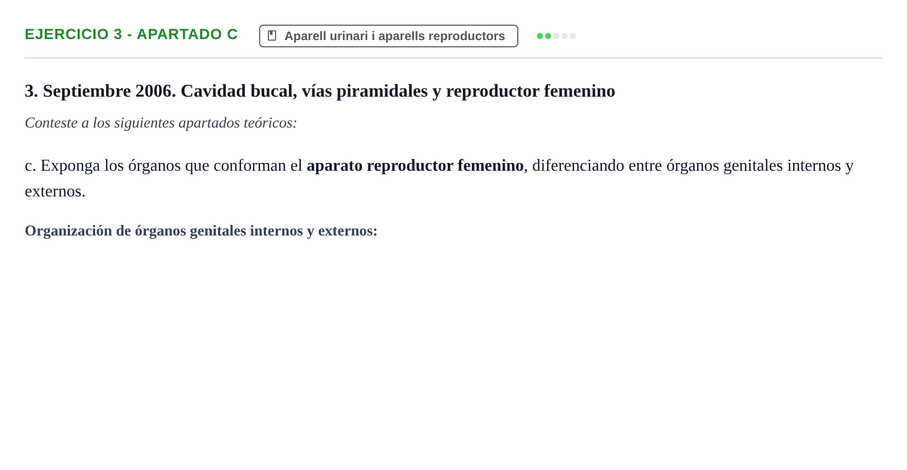 Enunciado: Ejercicio 3 - Apartado c · Anatomia i Histologia URV 2006