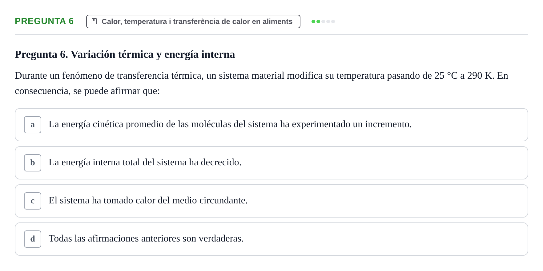 Enunciado: Pregunta 6 · Química i Física Aplicada URV Examen de Física