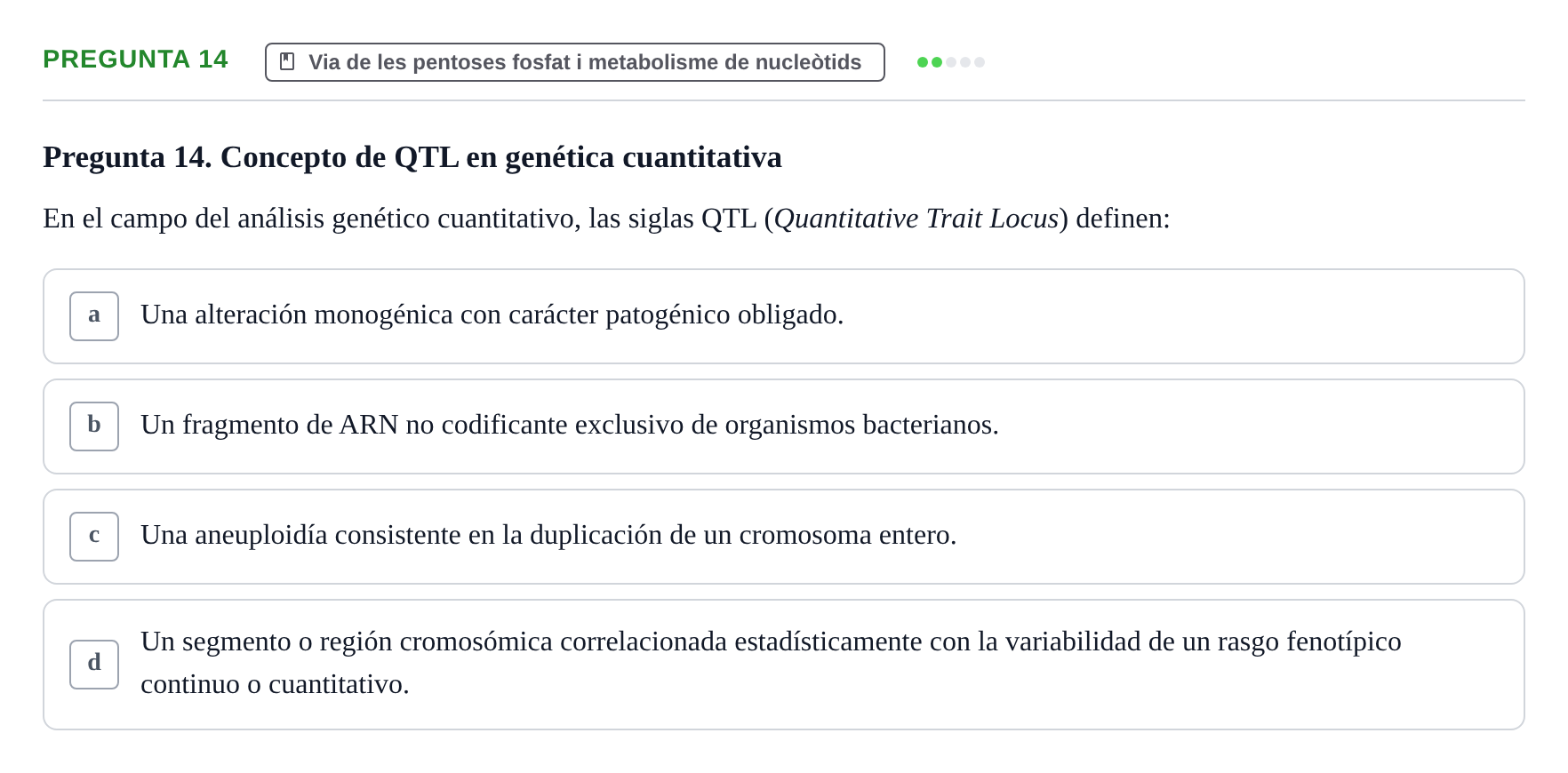 Enunciado: Pregunta 14