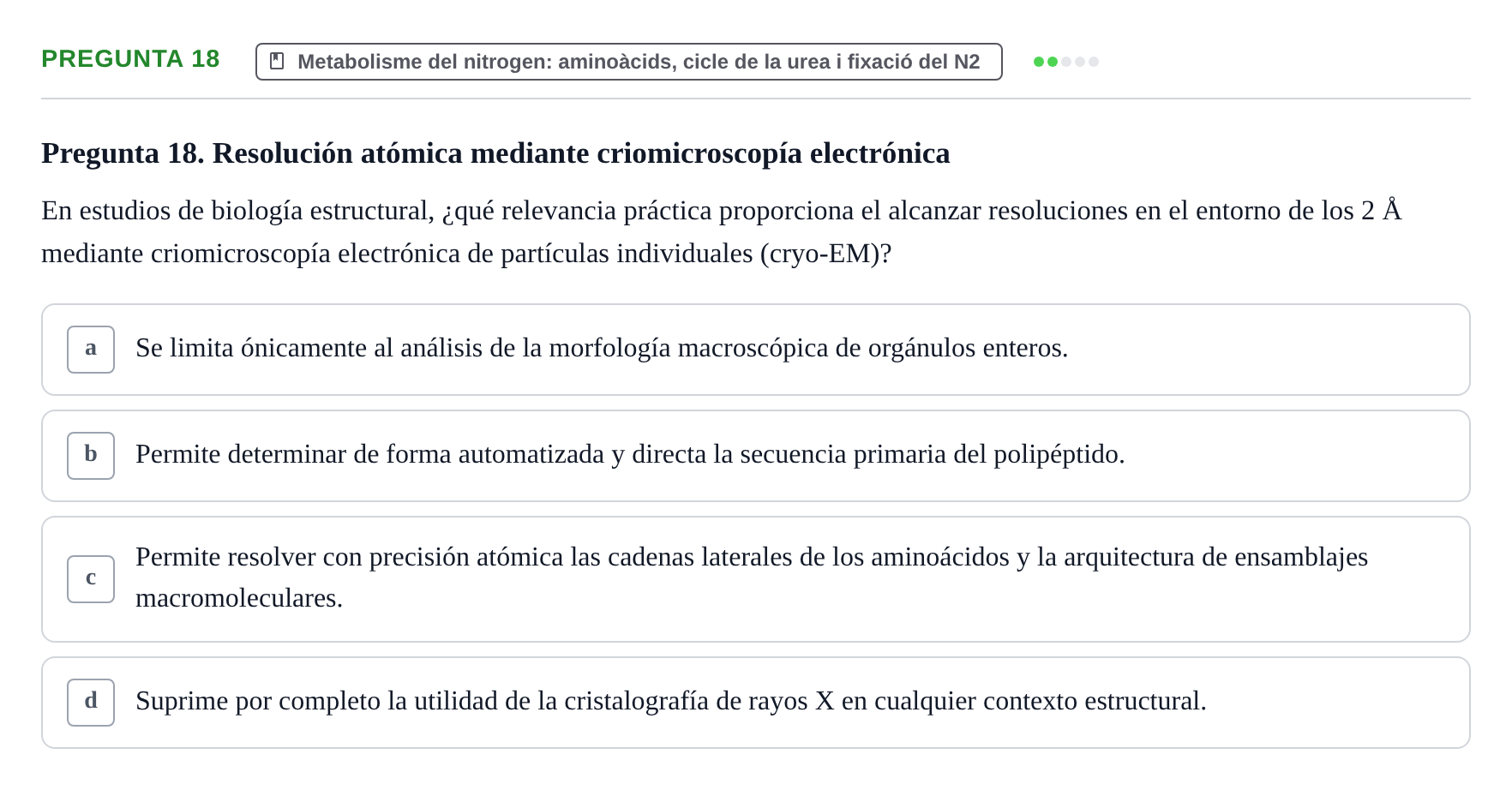 Enunciado: Pregunta 18