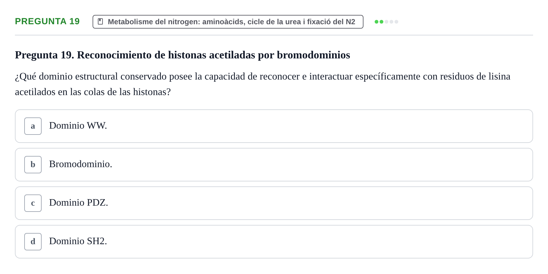 Enunciado: Pregunta 19