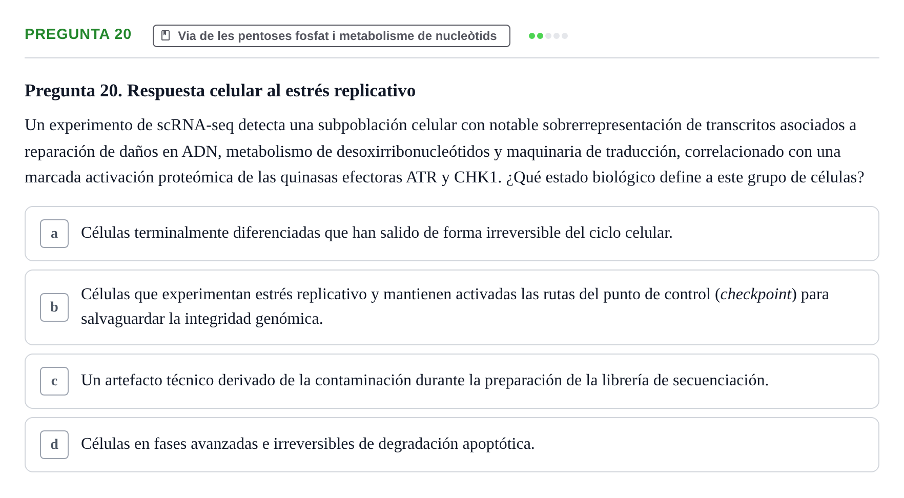Enunciado: Pregunta 20