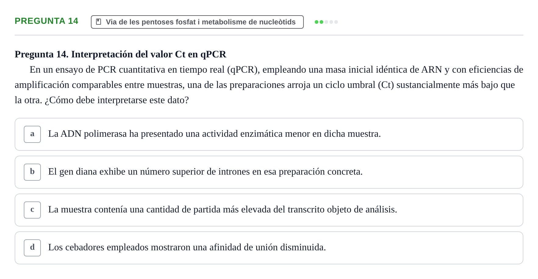 Enunciado: Pregunta 14