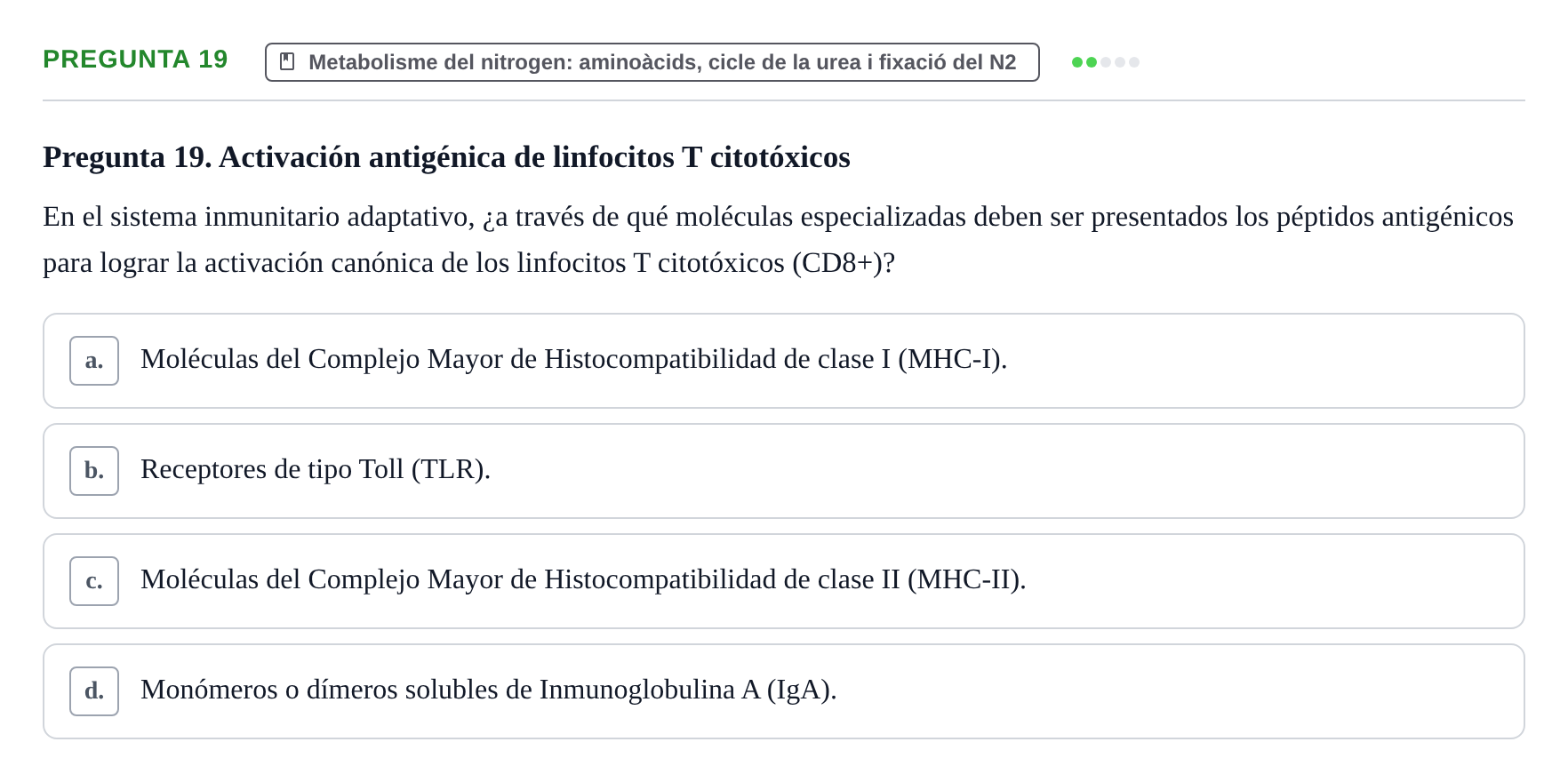 Enunciado: Pregunta 19
