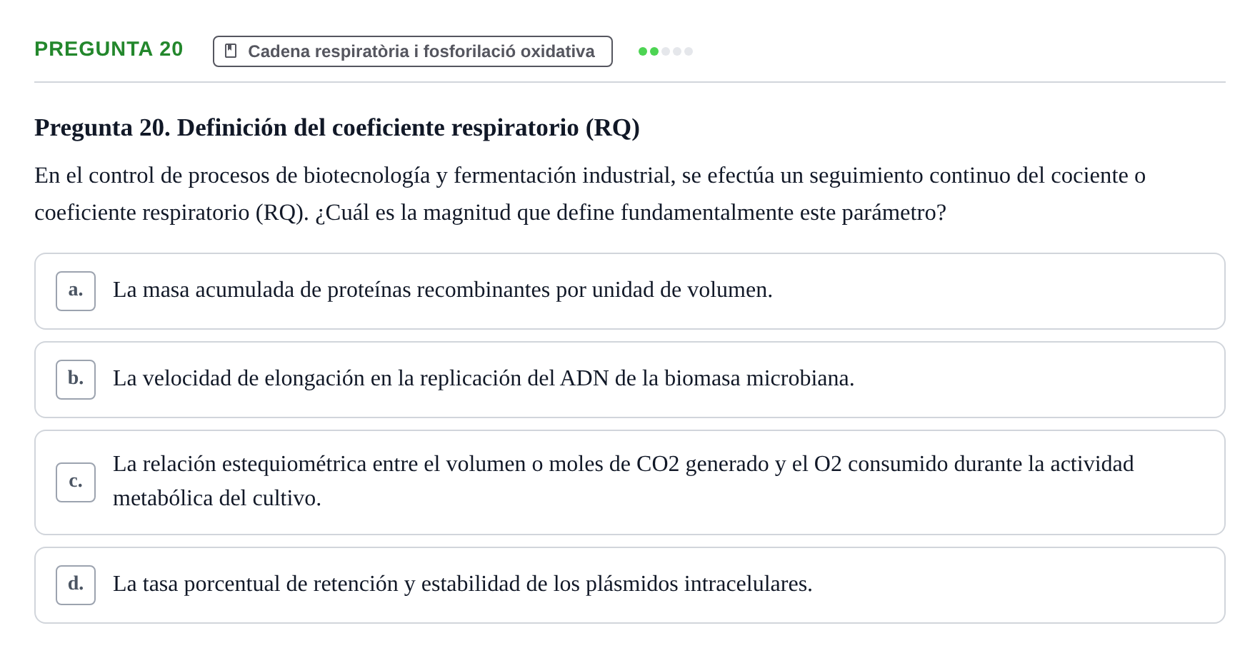 Enunciado: Pregunta 20
