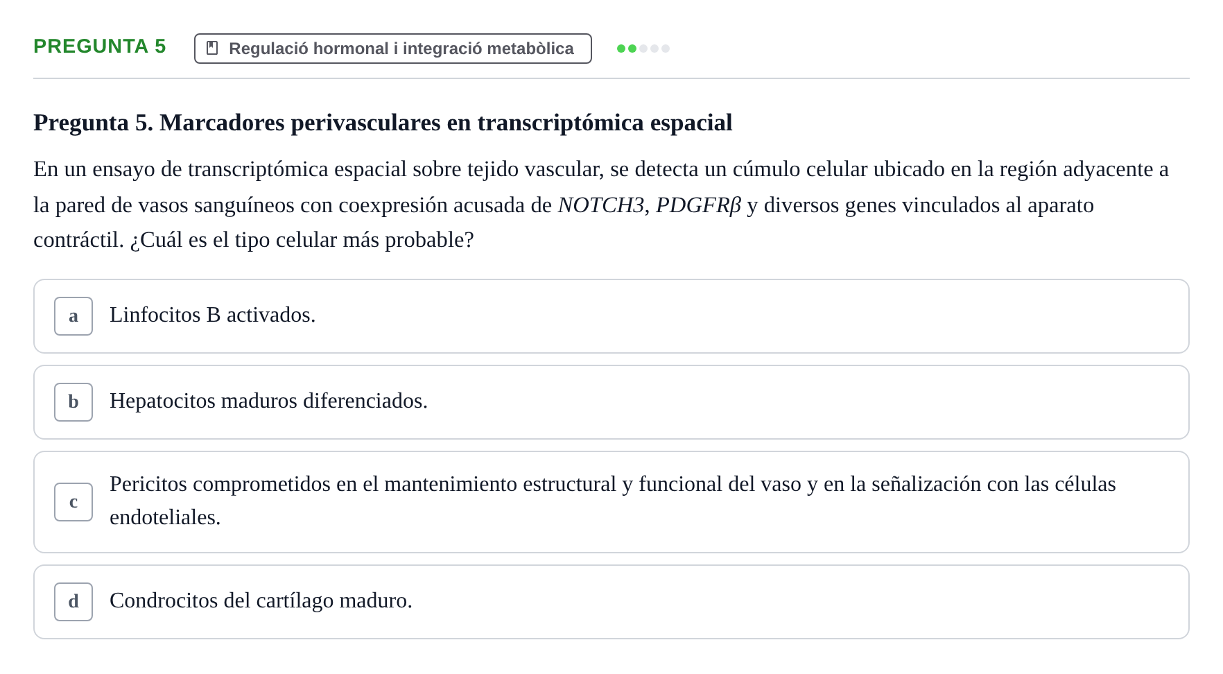 Enunciado: Pregunta 5