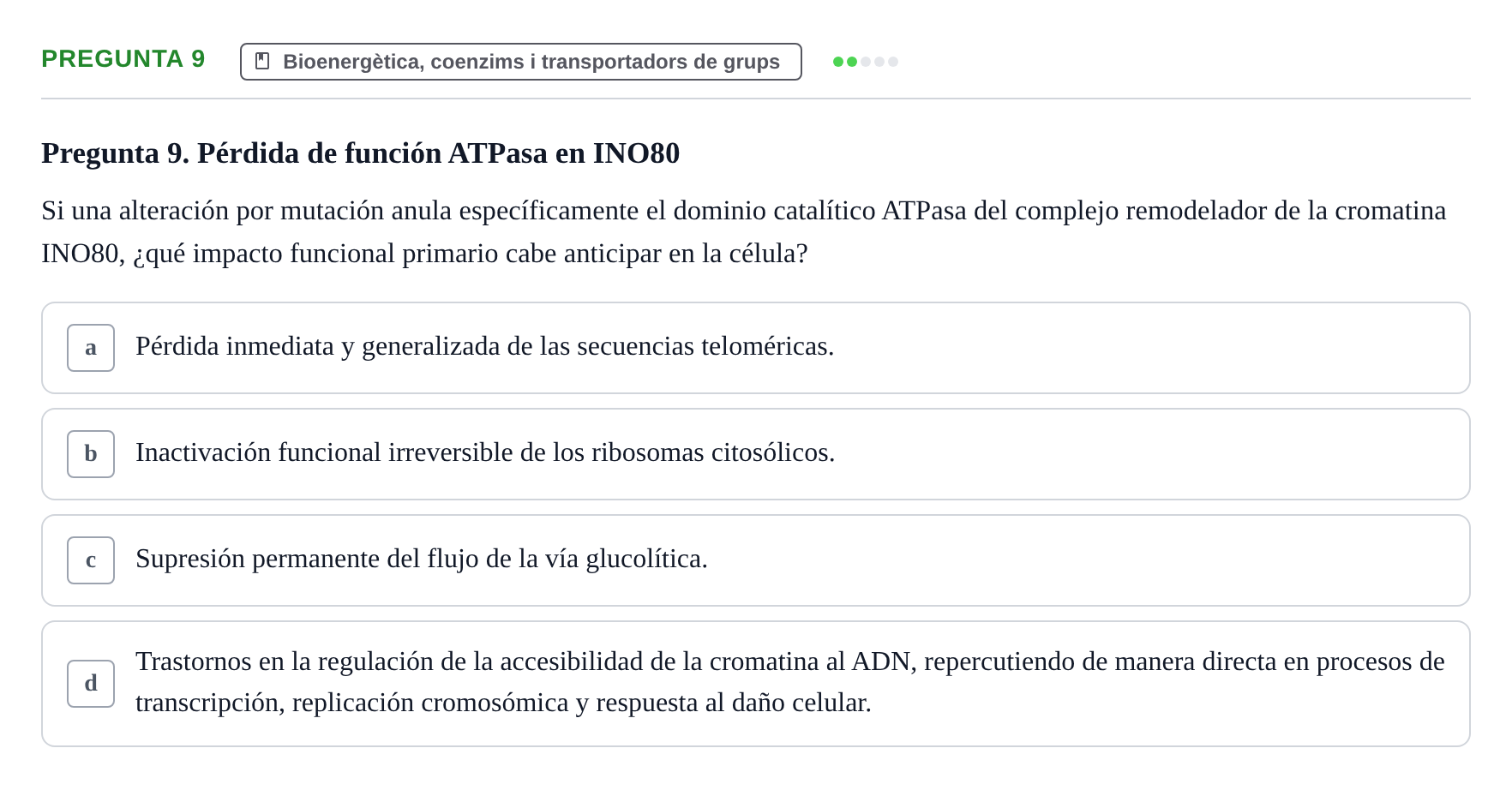Enunciado: Pregunta 9
