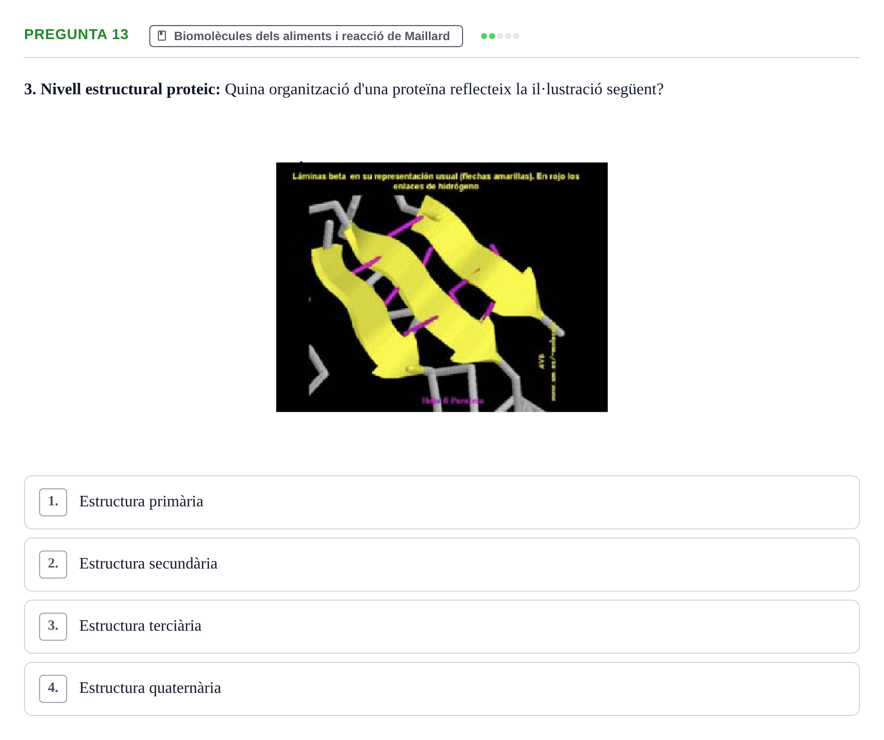 Enunciado: Pregunta 13 · Química i Física Aplicada URV Examen de Química (1a Convocatòria)