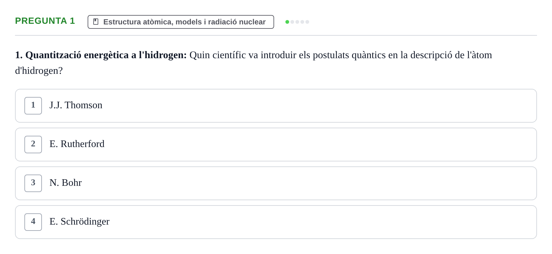 Enunciado: Pregunta 1 · Química i Física Aplicada URV Examen de Química (1a Convocatòria)