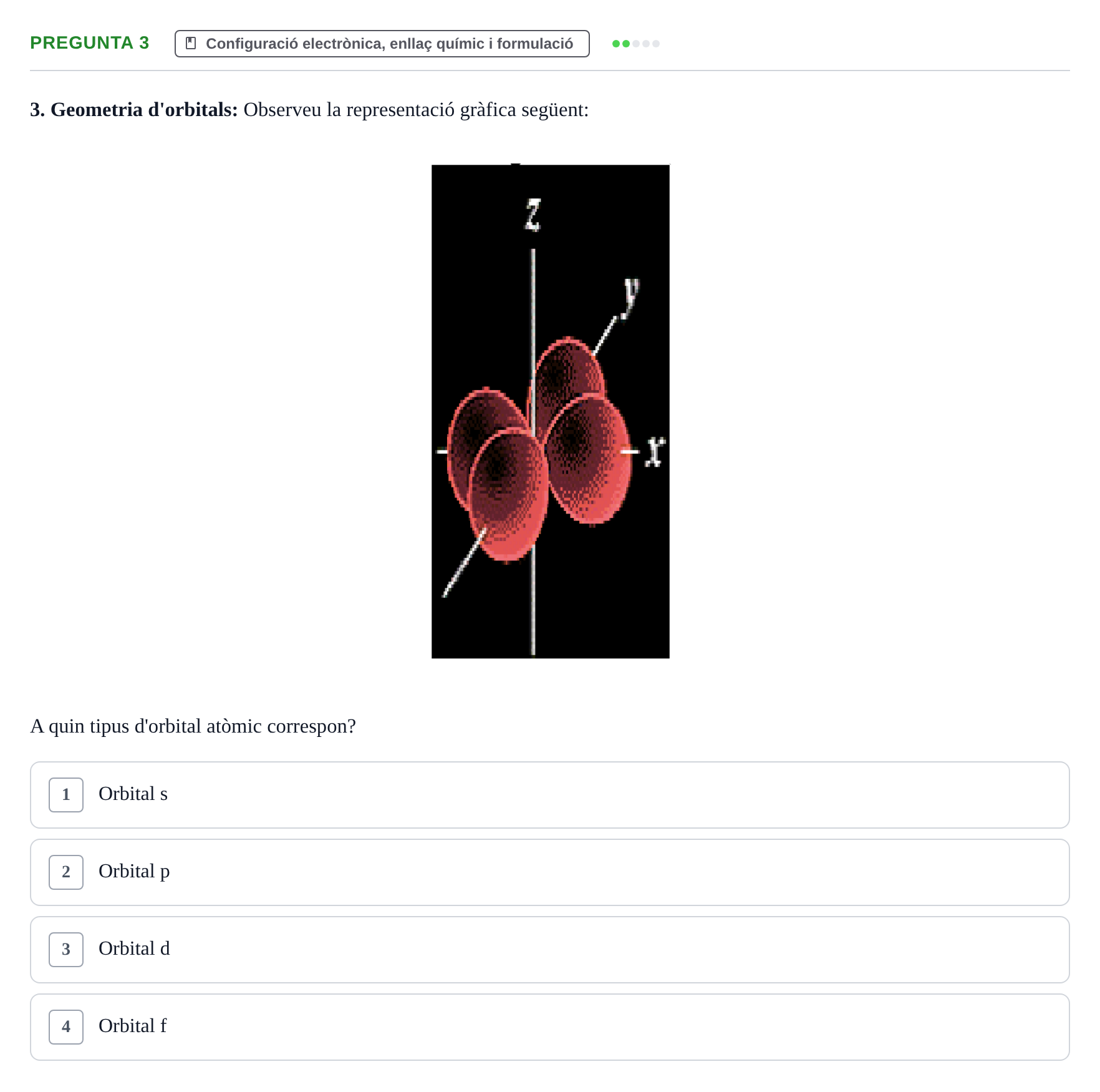 Enunciado: Pregunta 3 · Química i Física Aplicada URV Examen de Química (1a Convocatòria)