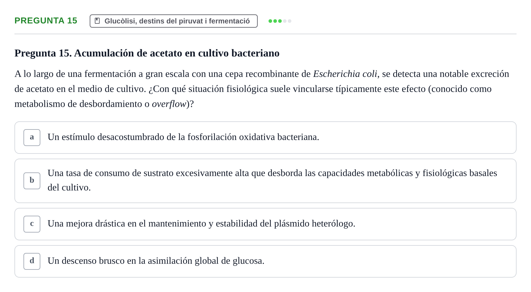 Enunciado: Pregunta 15