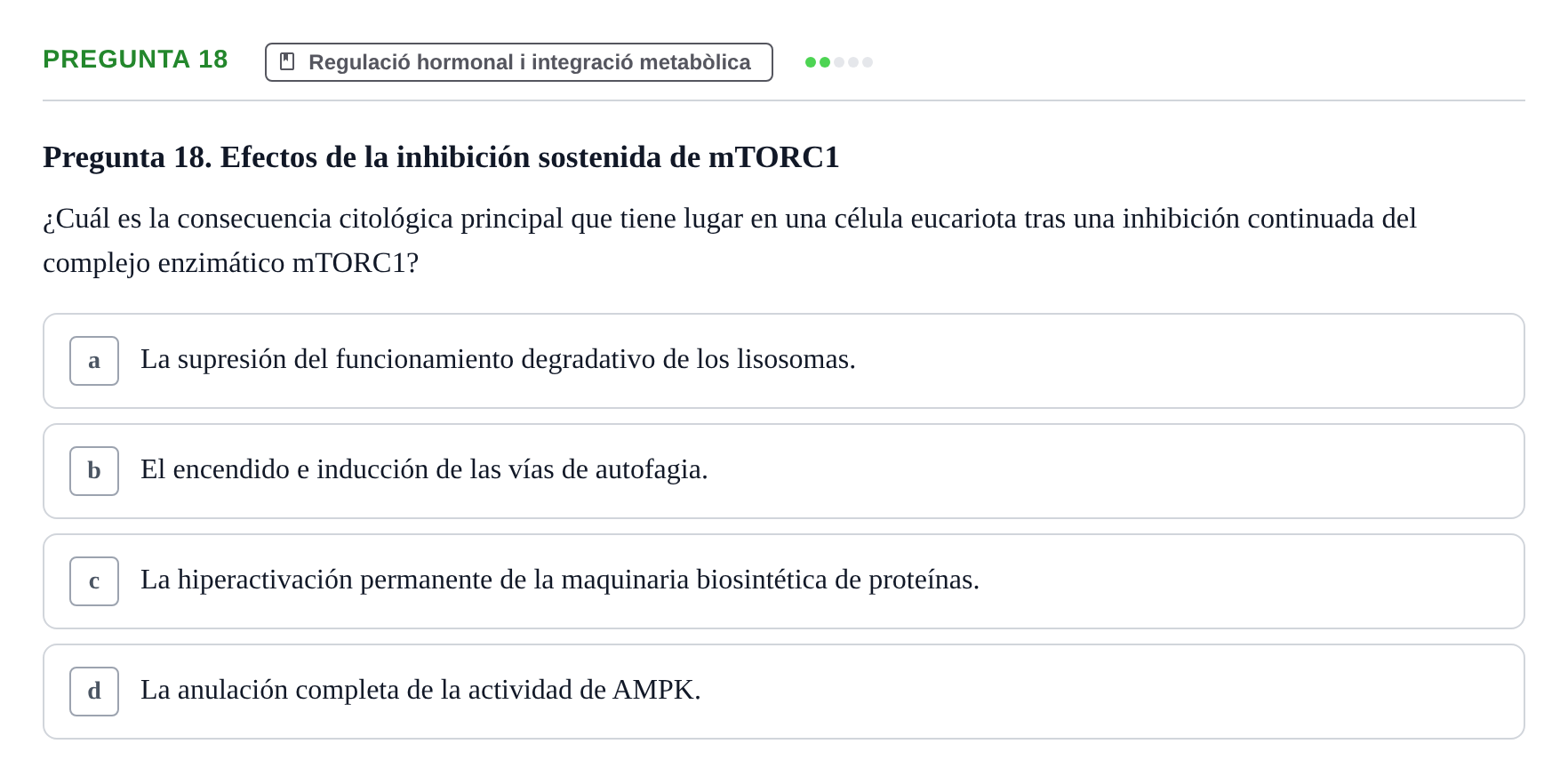 Enunciado: Pregunta 18