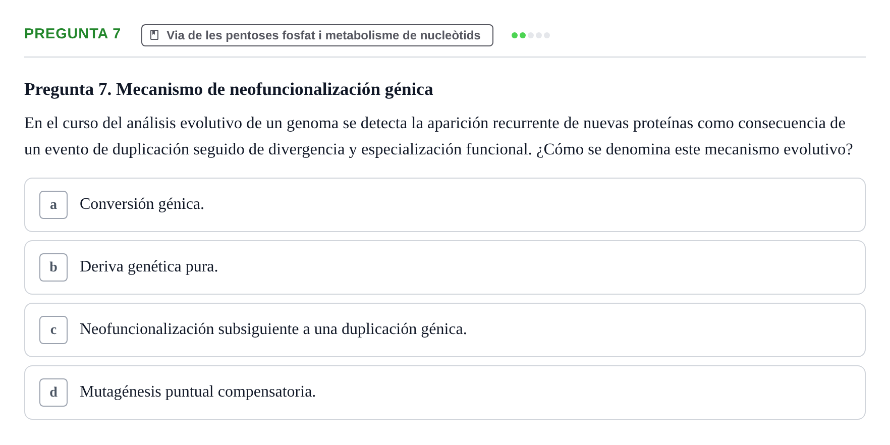 Enunciado: Pregunta 7