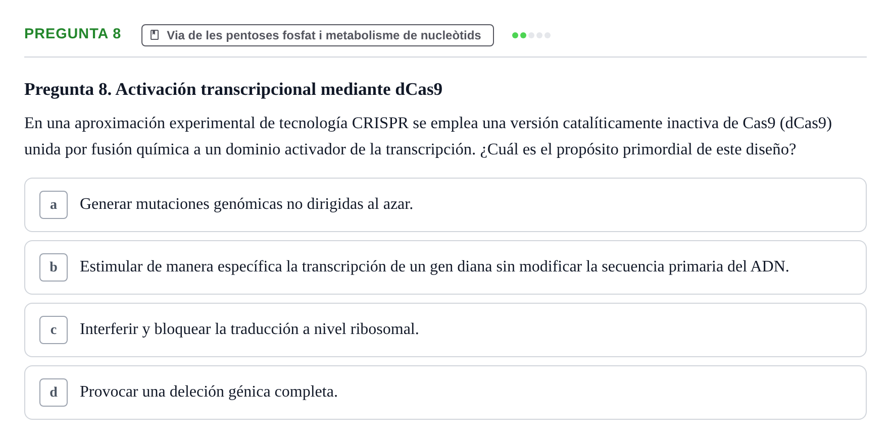 Enunciado: Pregunta 8