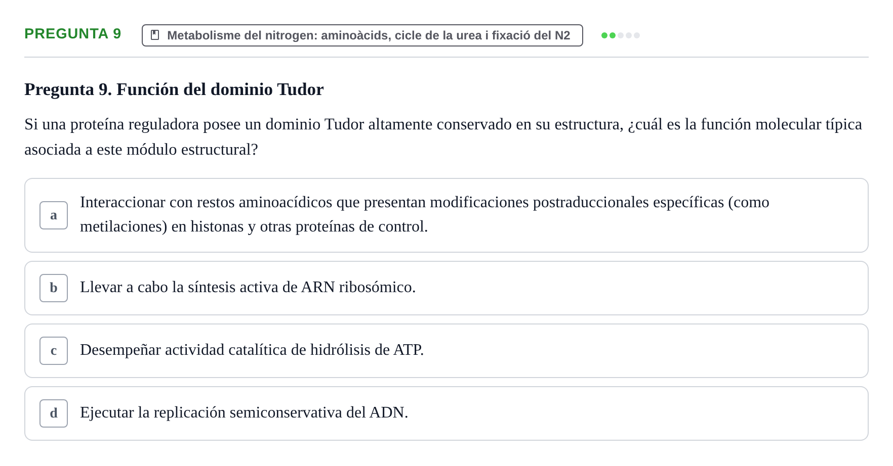 Enunciado: Pregunta 9