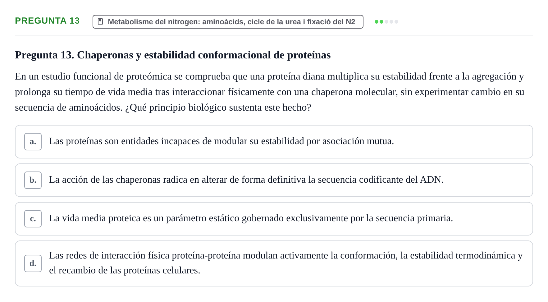 Enunciado: Pregunta 13
