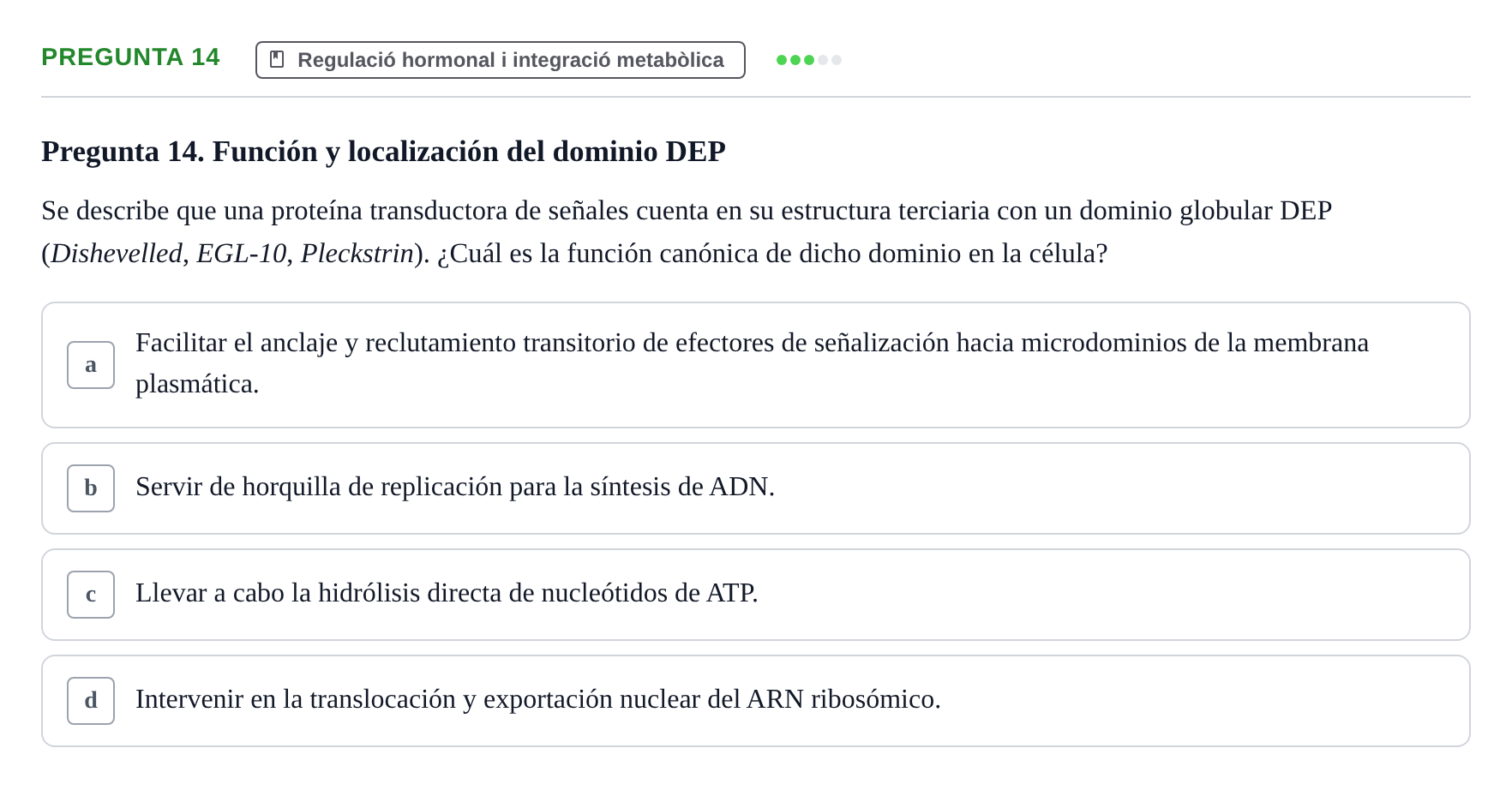 Enunciado: Pregunta 14