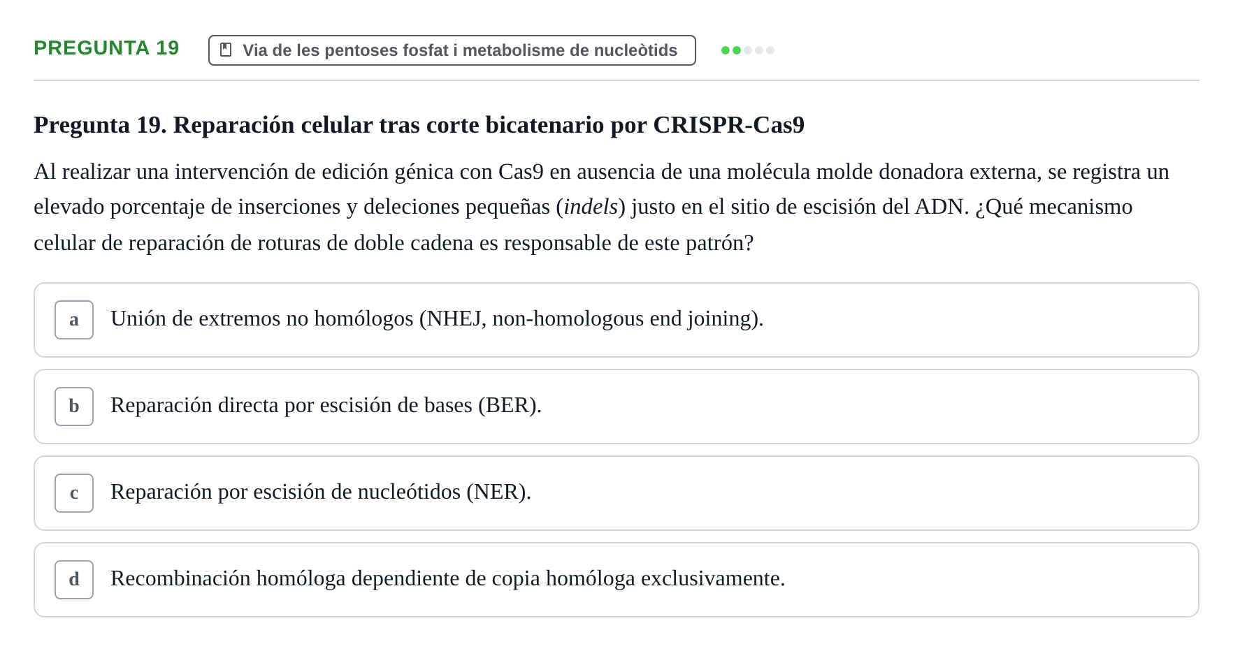 Enunciado: Pregunta 19