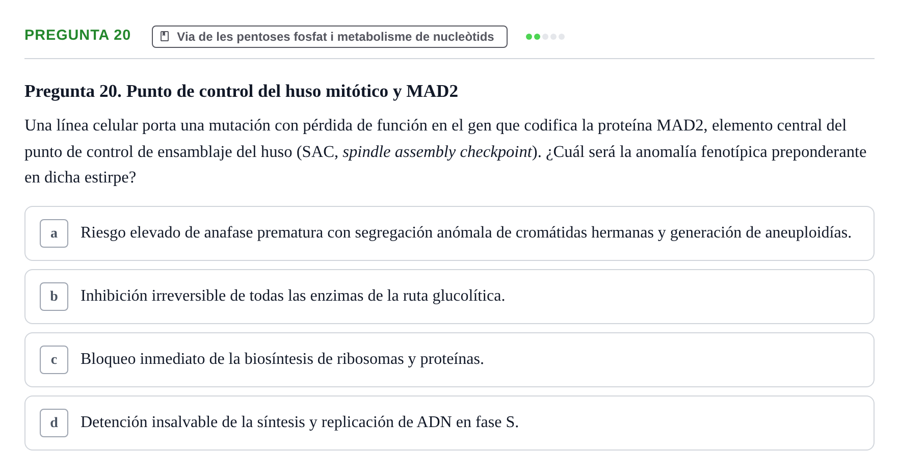 Enunciado: Pregunta 20