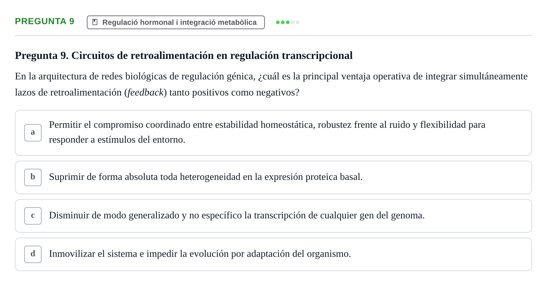 Enunciado: Pregunta 9