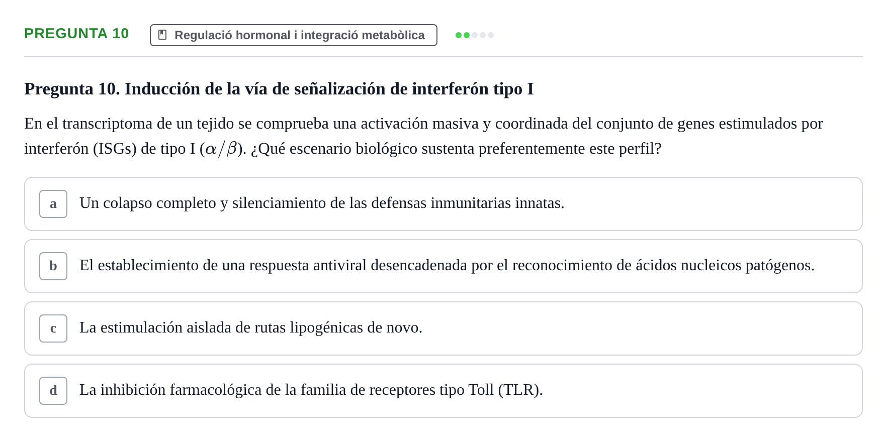 Enunciado: Pregunta 10