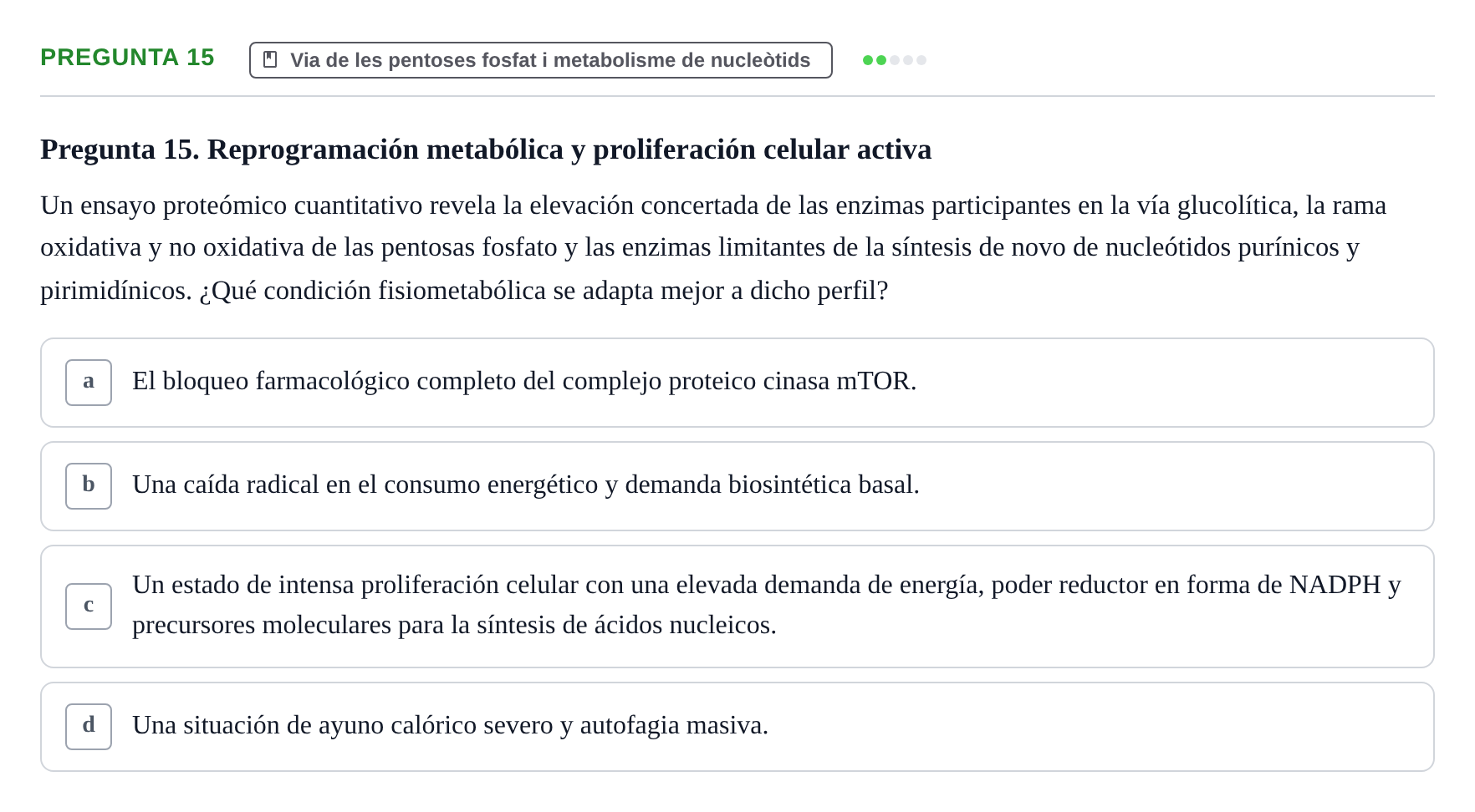 Enunciado: Pregunta 15