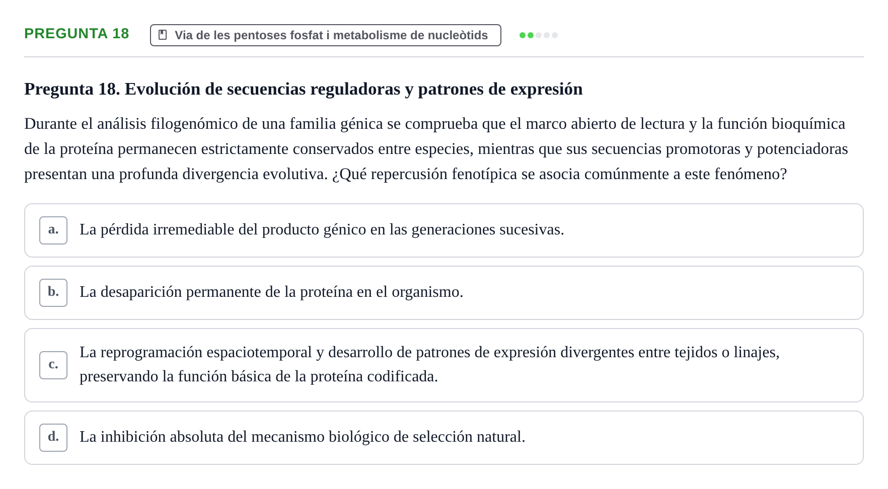 Enunciado: Pregunta 18