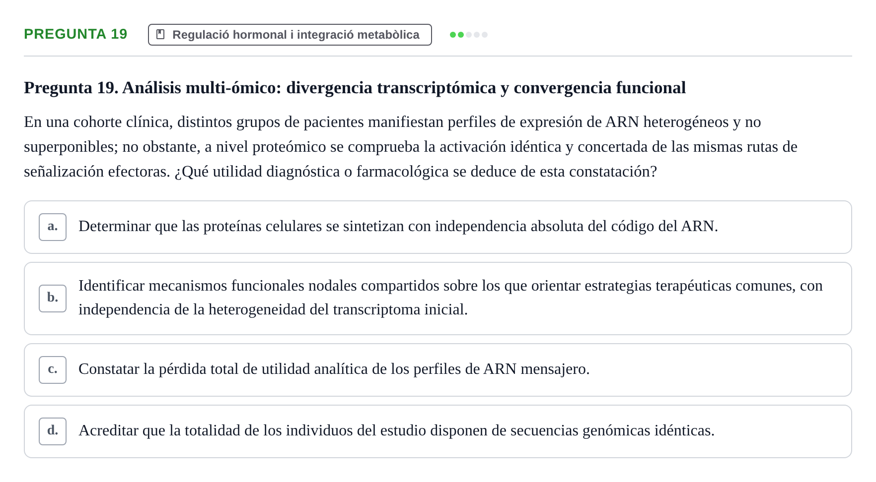 Enunciado: Pregunta 19