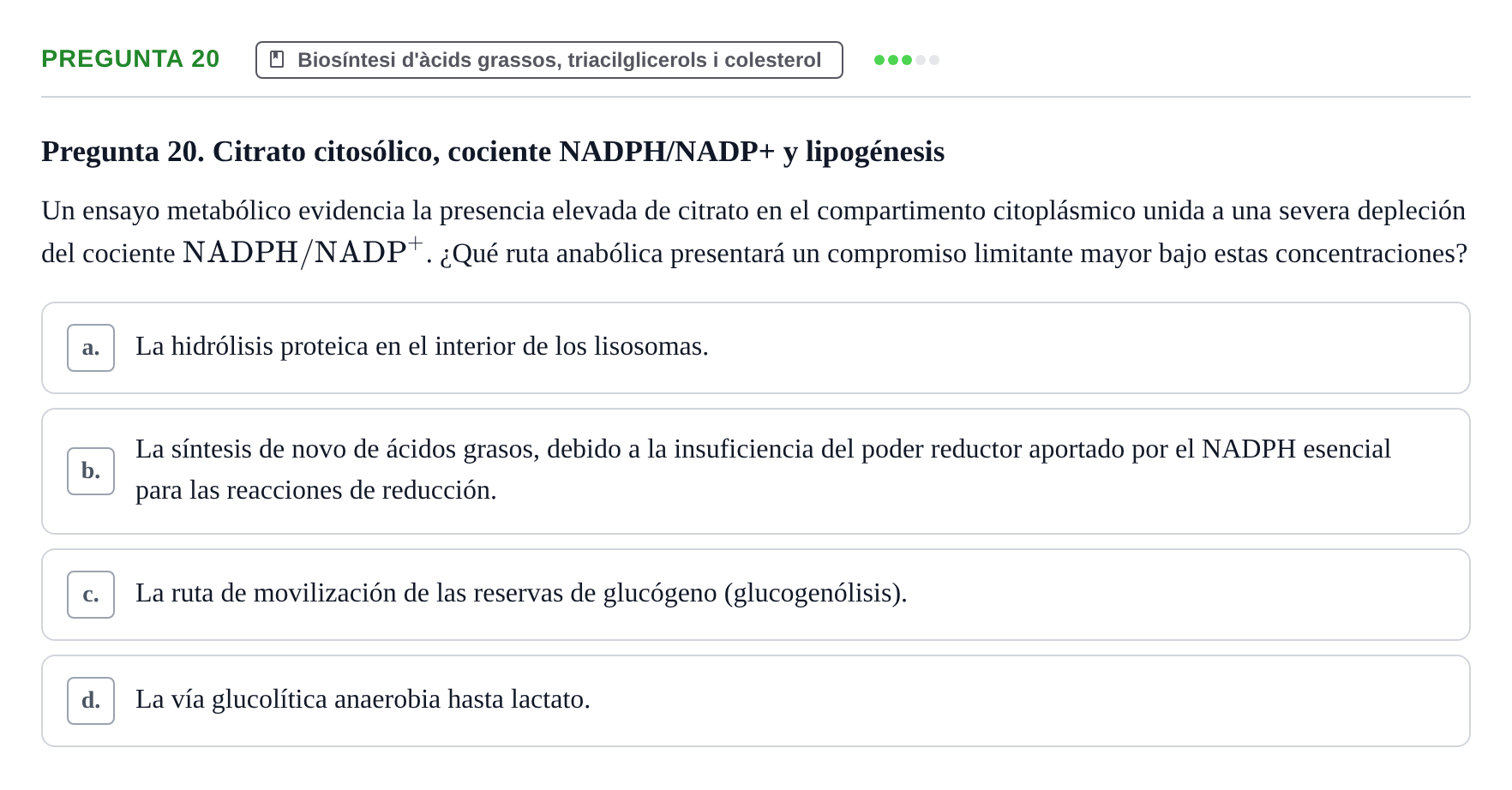 Enunciado: Pregunta 20