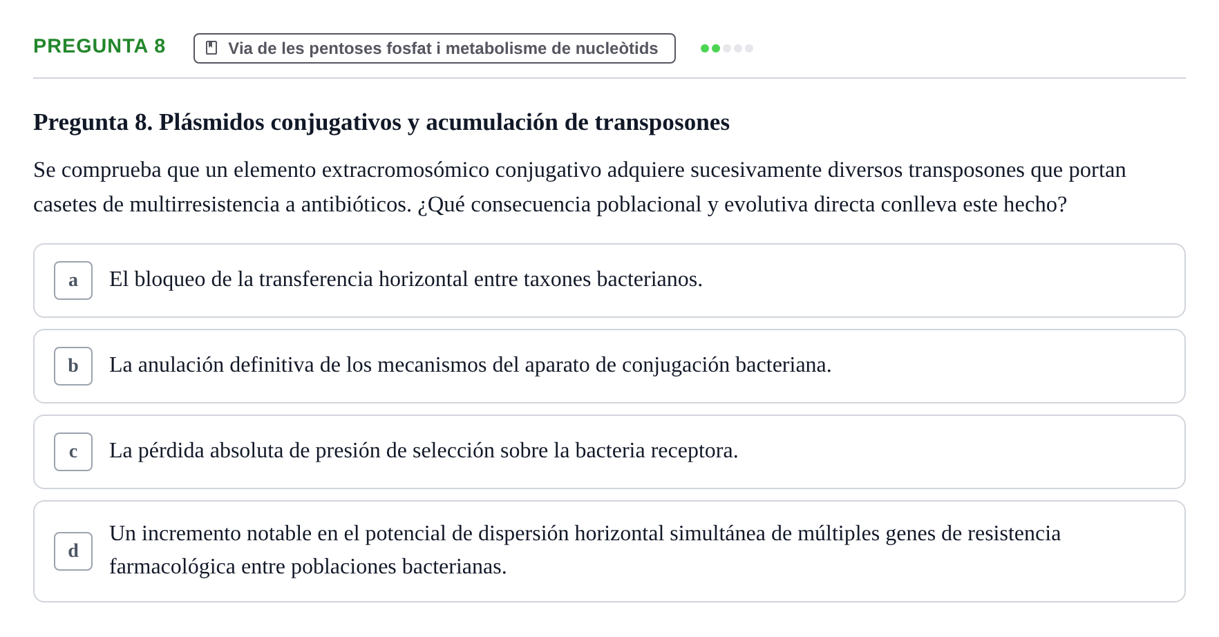 Enunciado: Pregunta 8