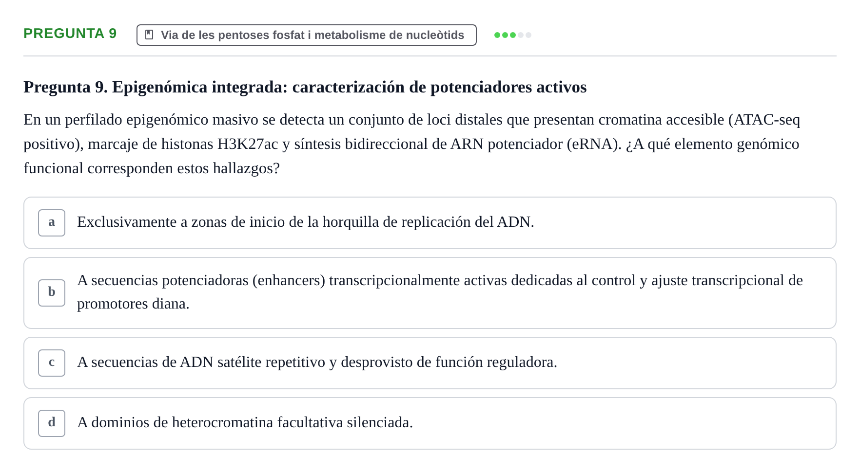 Enunciado: Pregunta 9