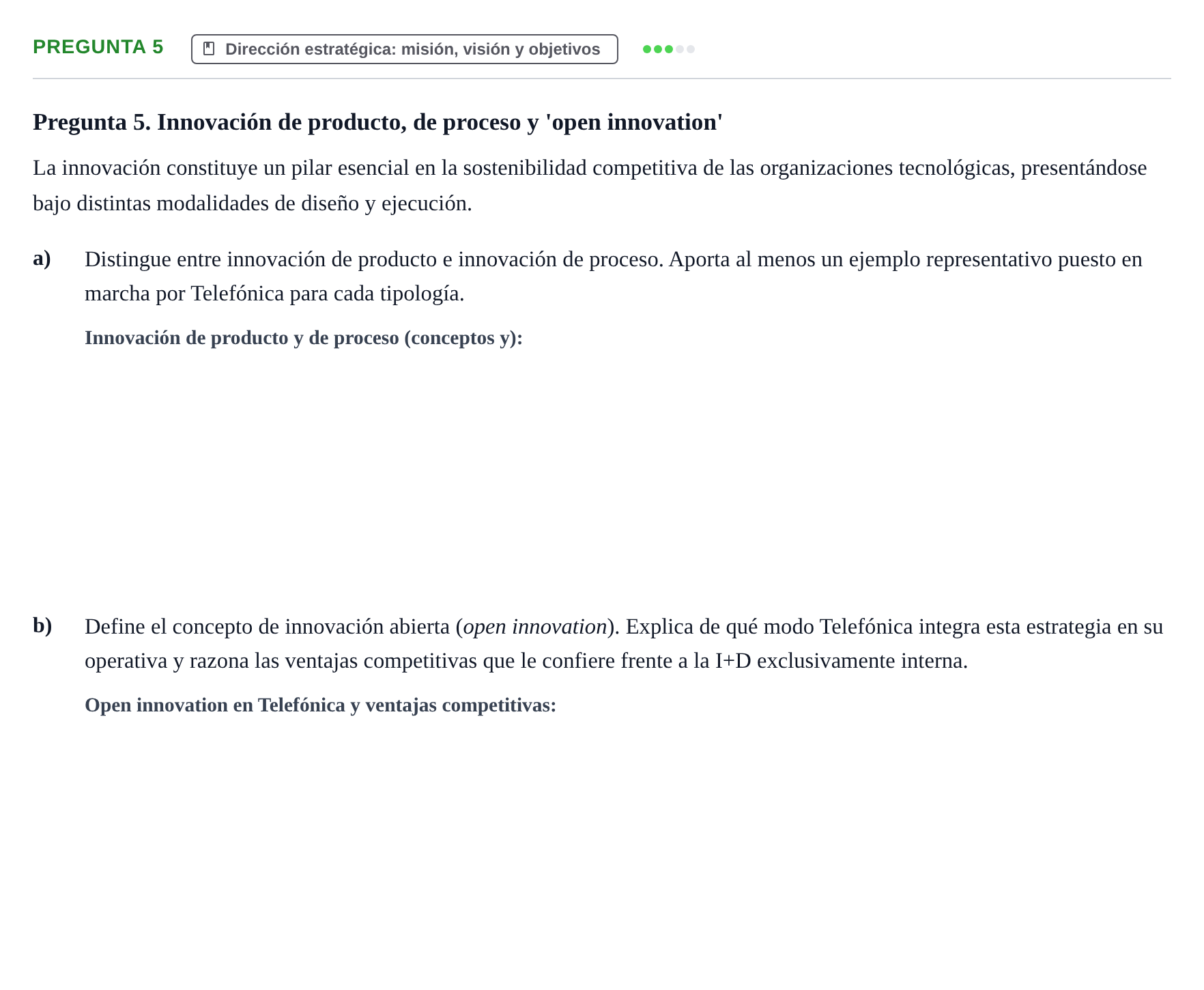 Enunciado: Pregunta 5