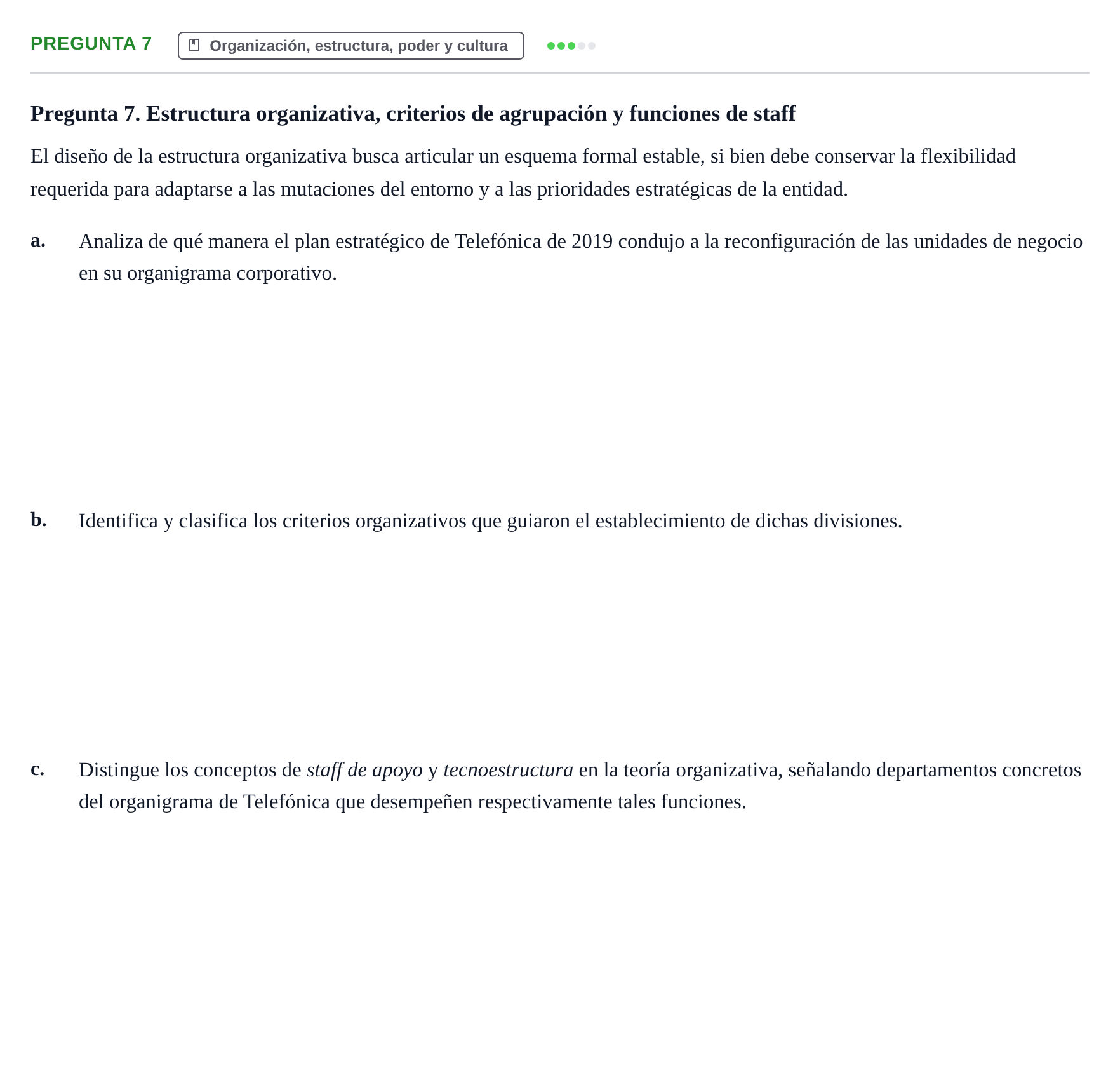 Enunciado: Pregunta 7