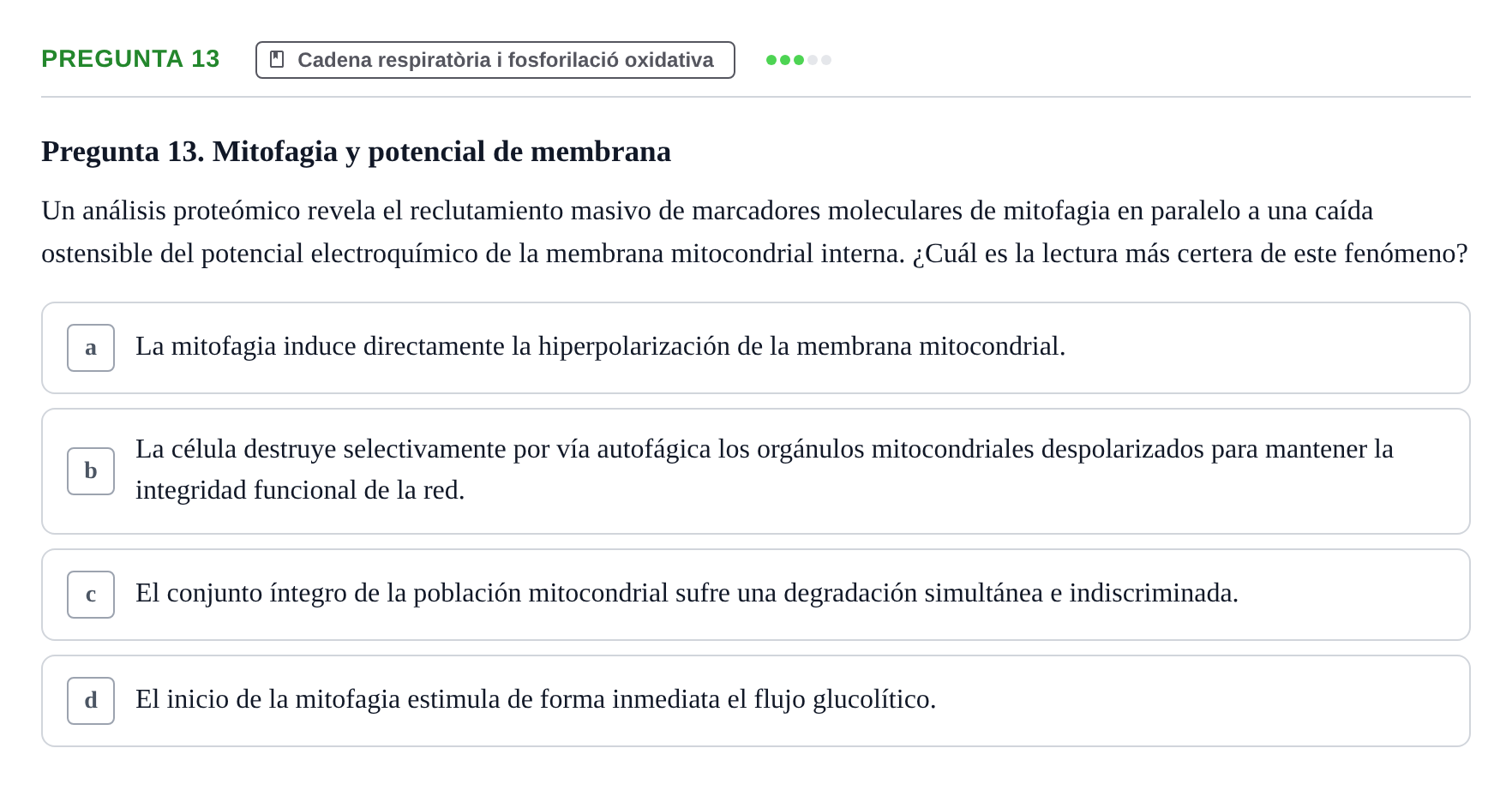 Enunciado: Pregunta 13