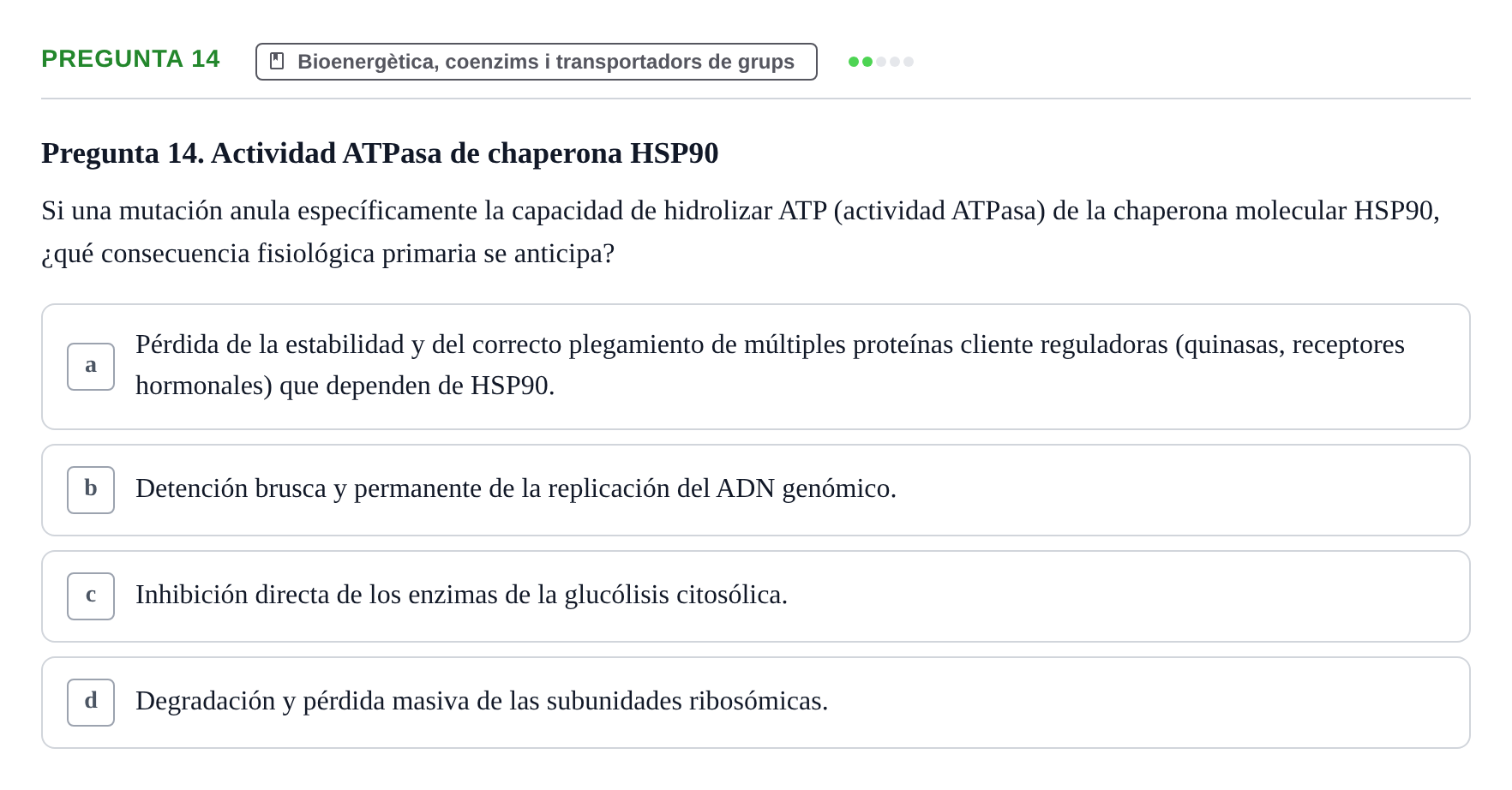 Enunciado: Pregunta 14