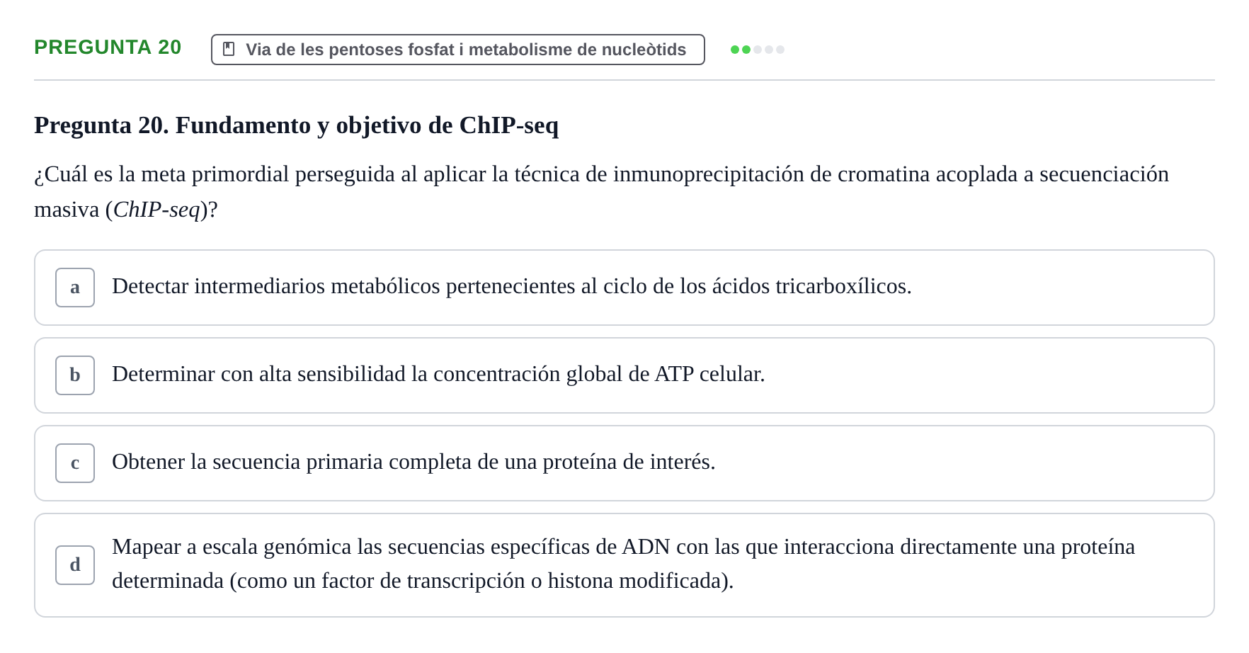 Enunciado: Pregunta 20