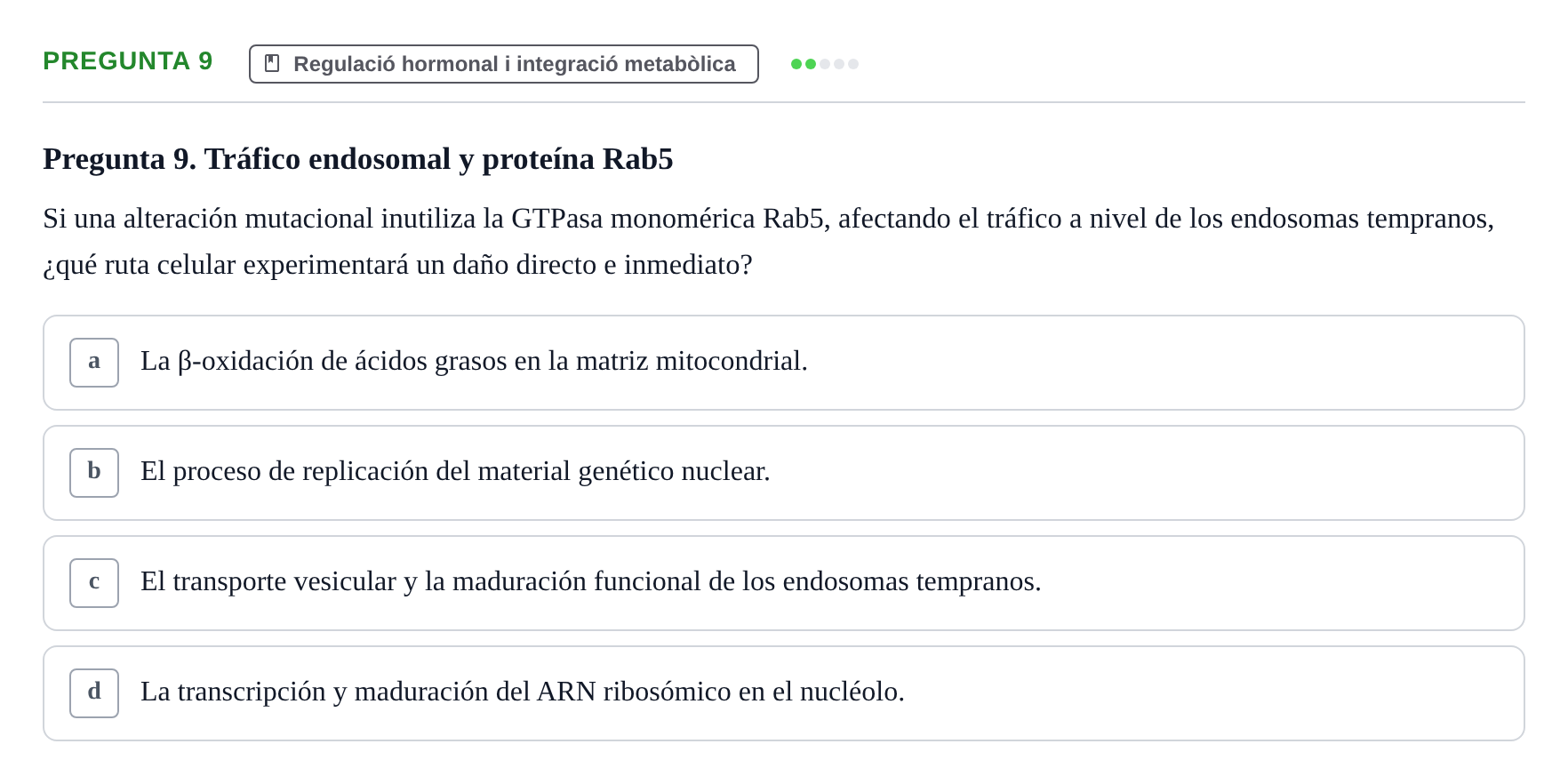 Enunciado: Pregunta 9