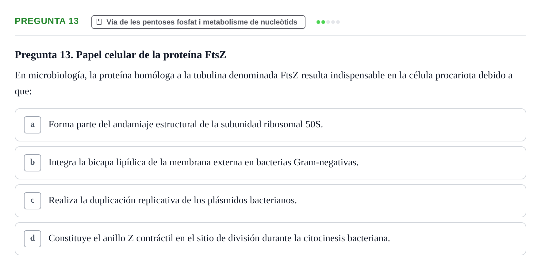 Enunciado: Pregunta 13