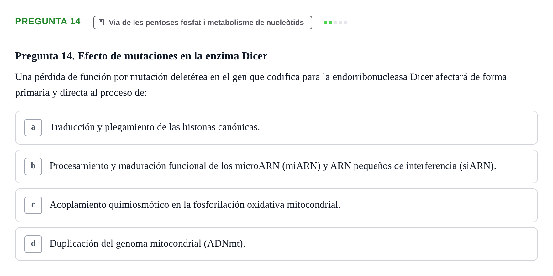 Enunciado: Pregunta 14