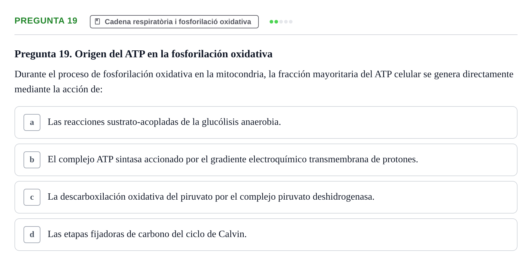 Enunciado: Pregunta 19