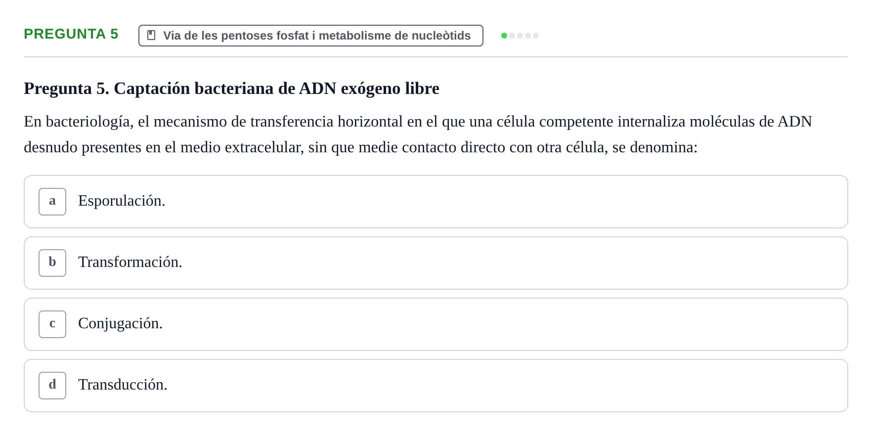 Enunciado: Pregunta 5