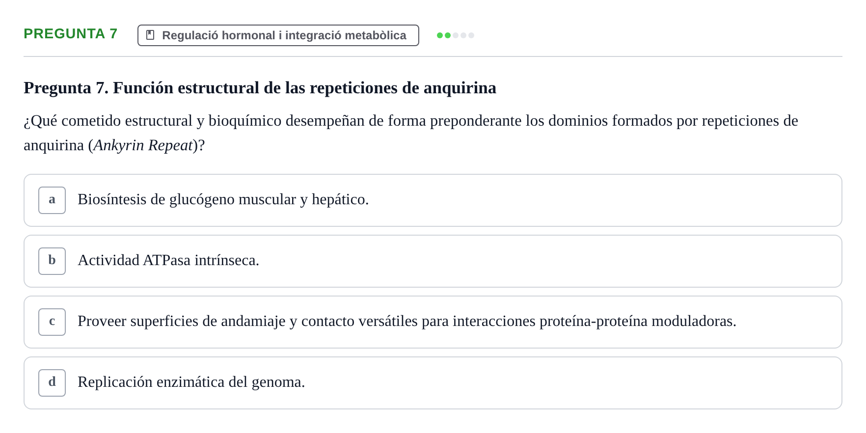 Enunciado: Pregunta 7