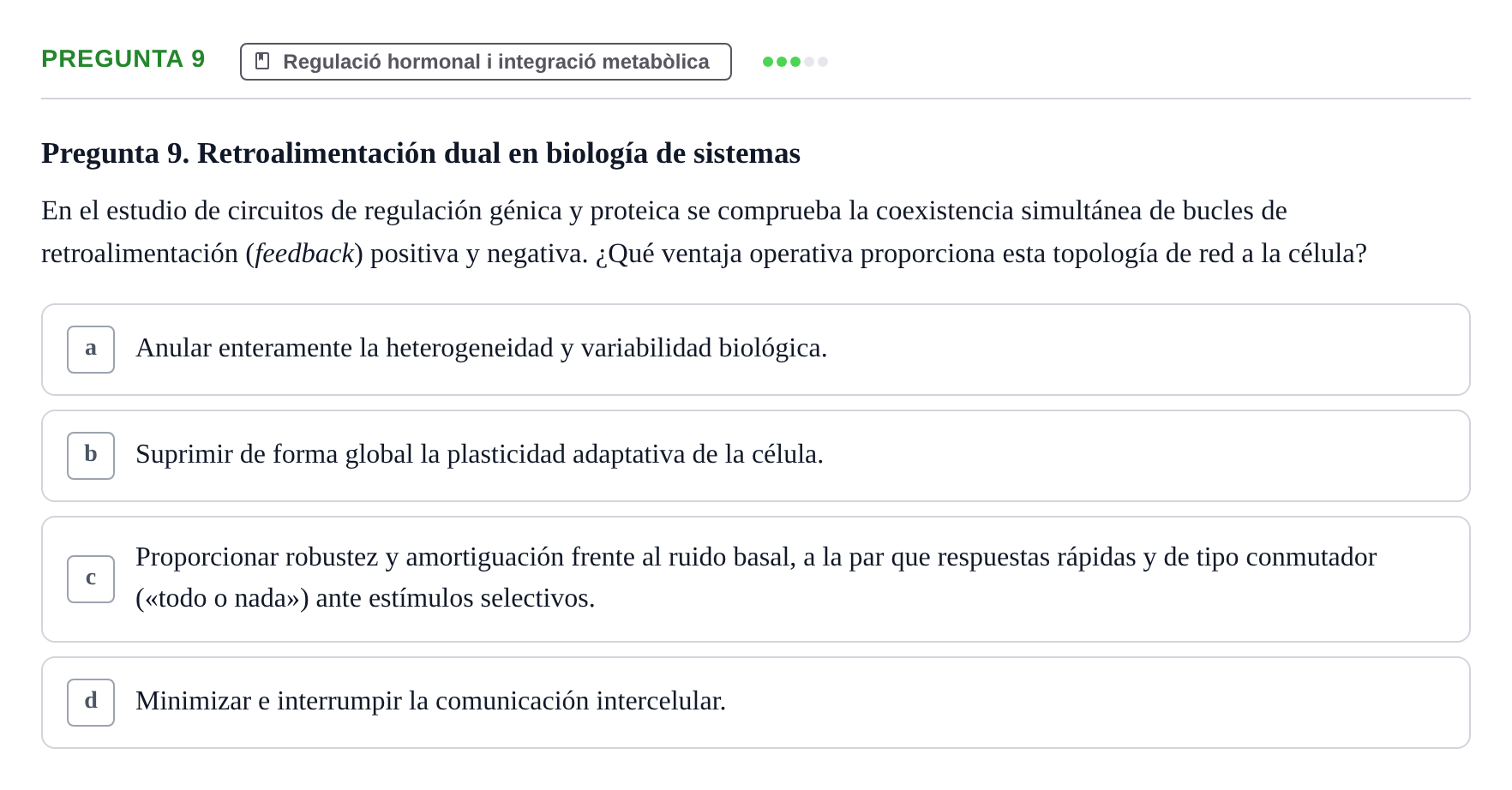 Enunciado: Pregunta 9