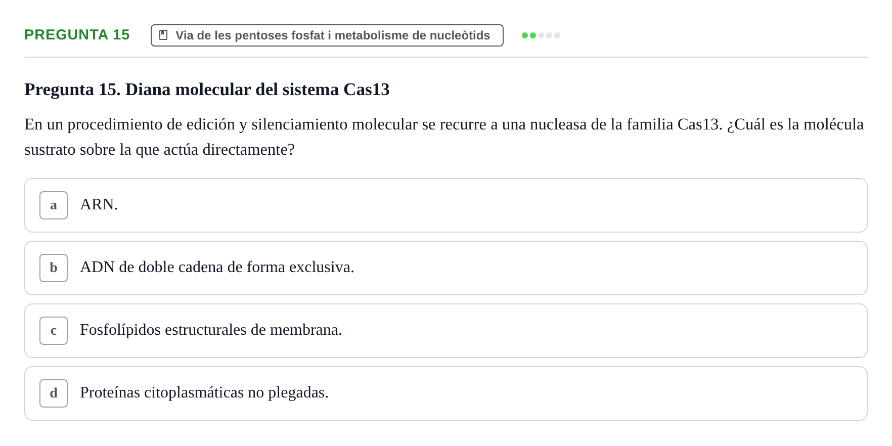 Enunciado: Pregunta 15