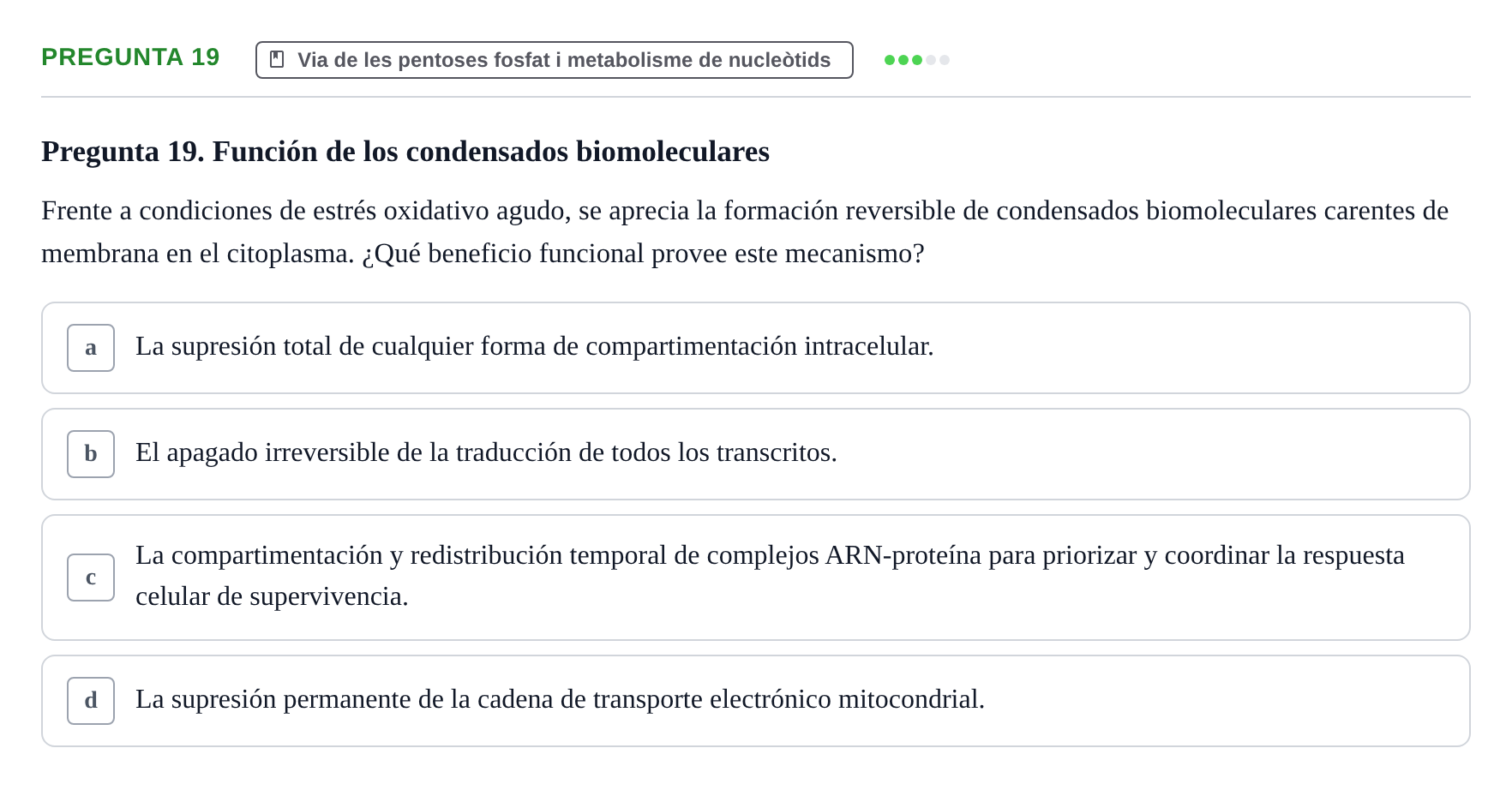 Enunciado: Pregunta 19