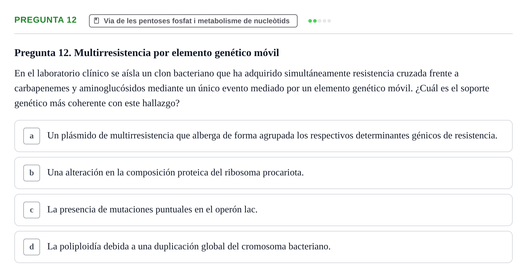Enunciado: Pregunta 12