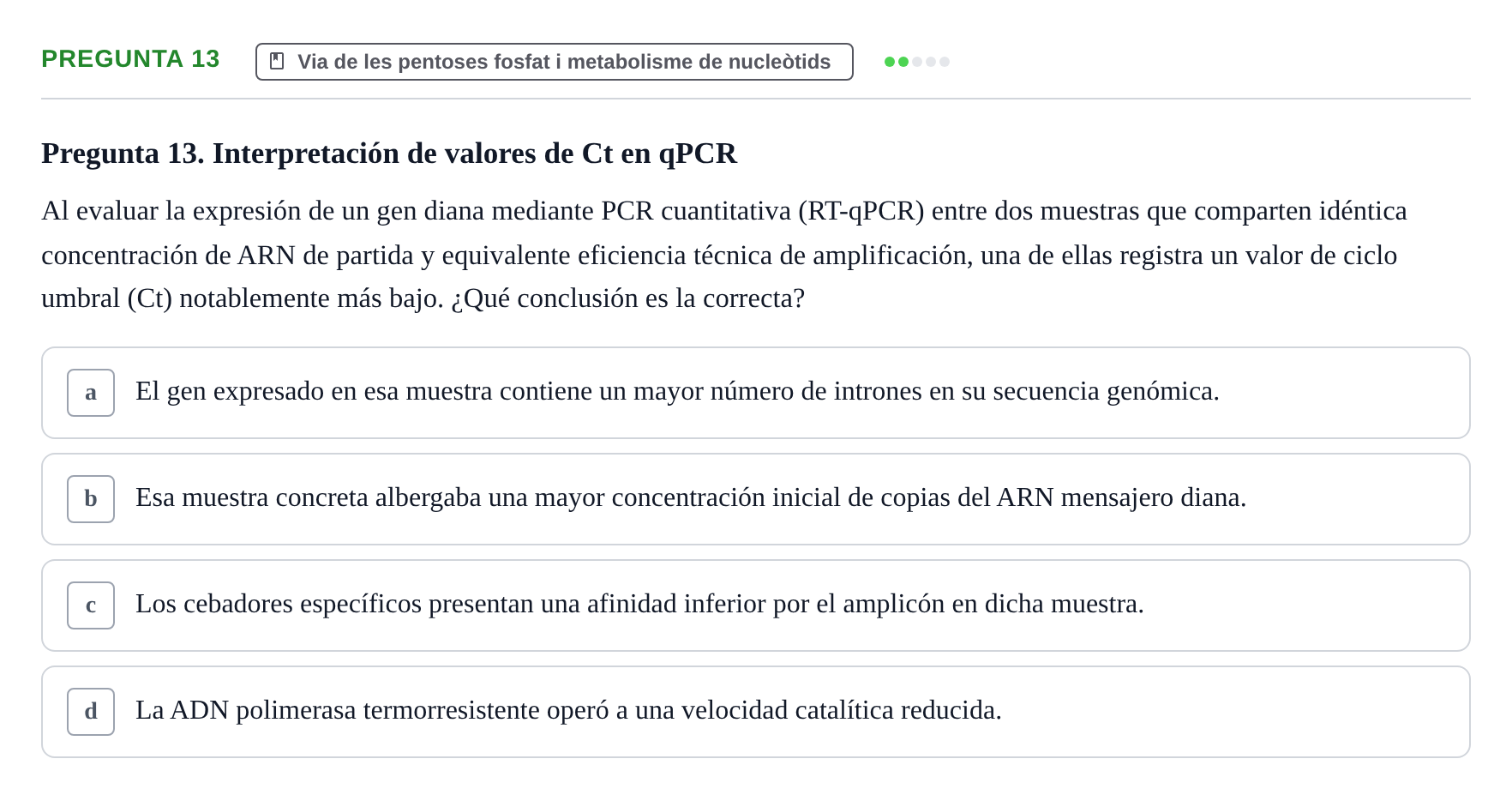 Enunciado: Pregunta 13