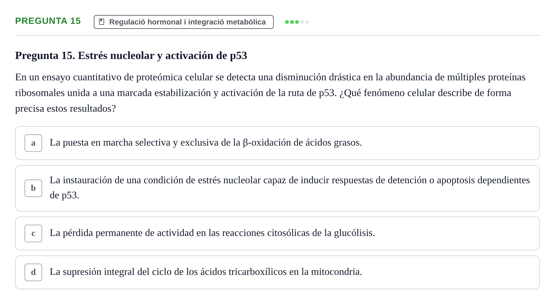 Enunciado: Pregunta 15